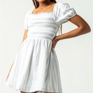 Lost + Wander Beachside Pier Cotton/Linen Blend Mini Dress Size M NWT